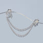 Moonstone Tassel Earrings，Fashion Ear Clip