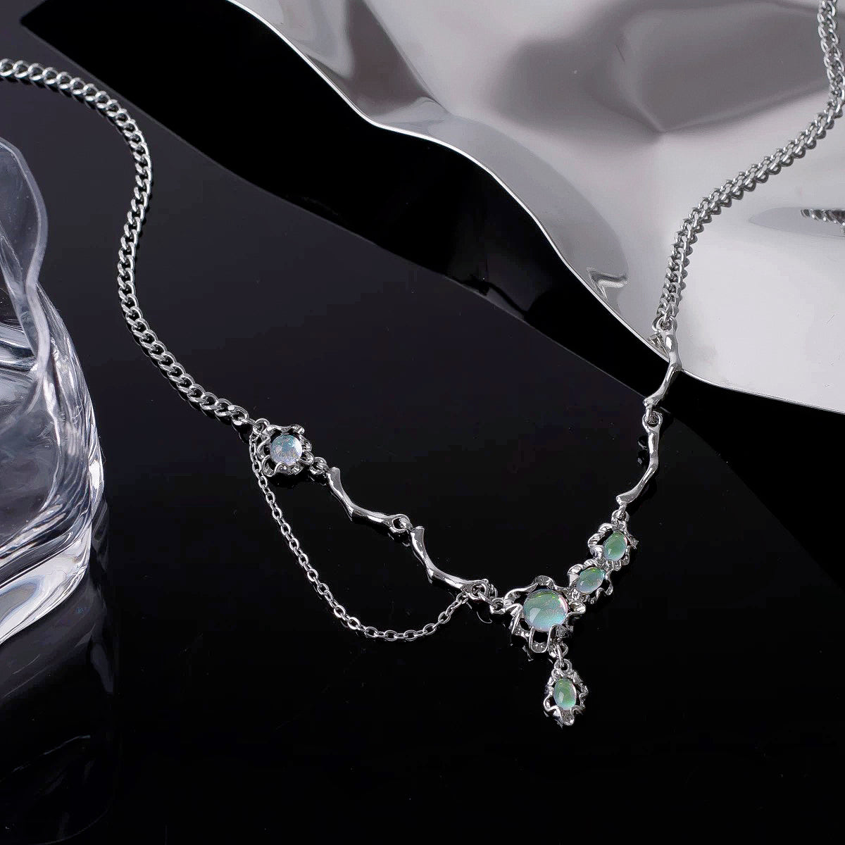 Zircon Irregular Splicing Necklace