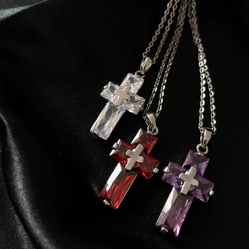 Zircon Cross Necklace