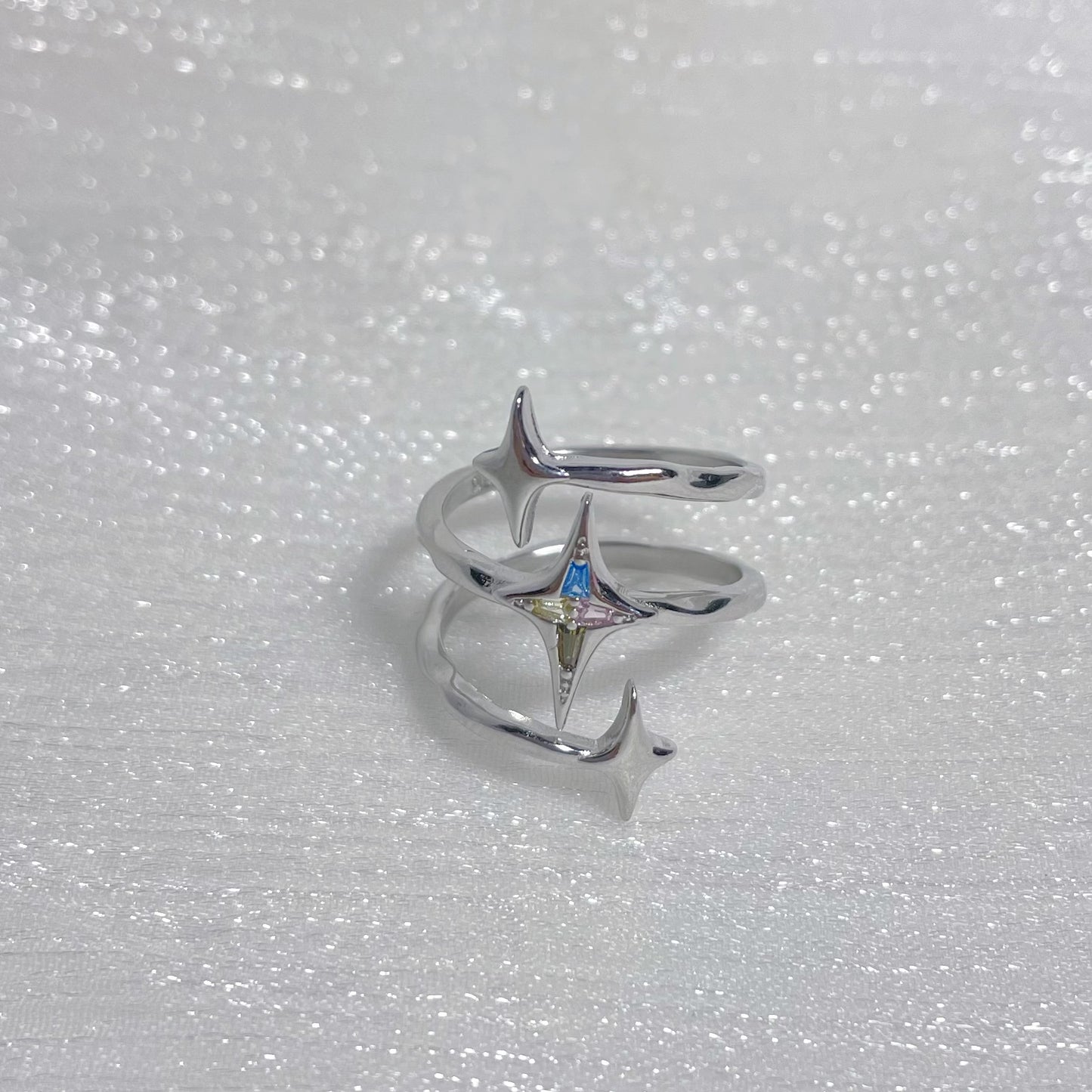 Star Zircon Open Ring