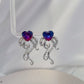 Purple Heart Zircon Earrings