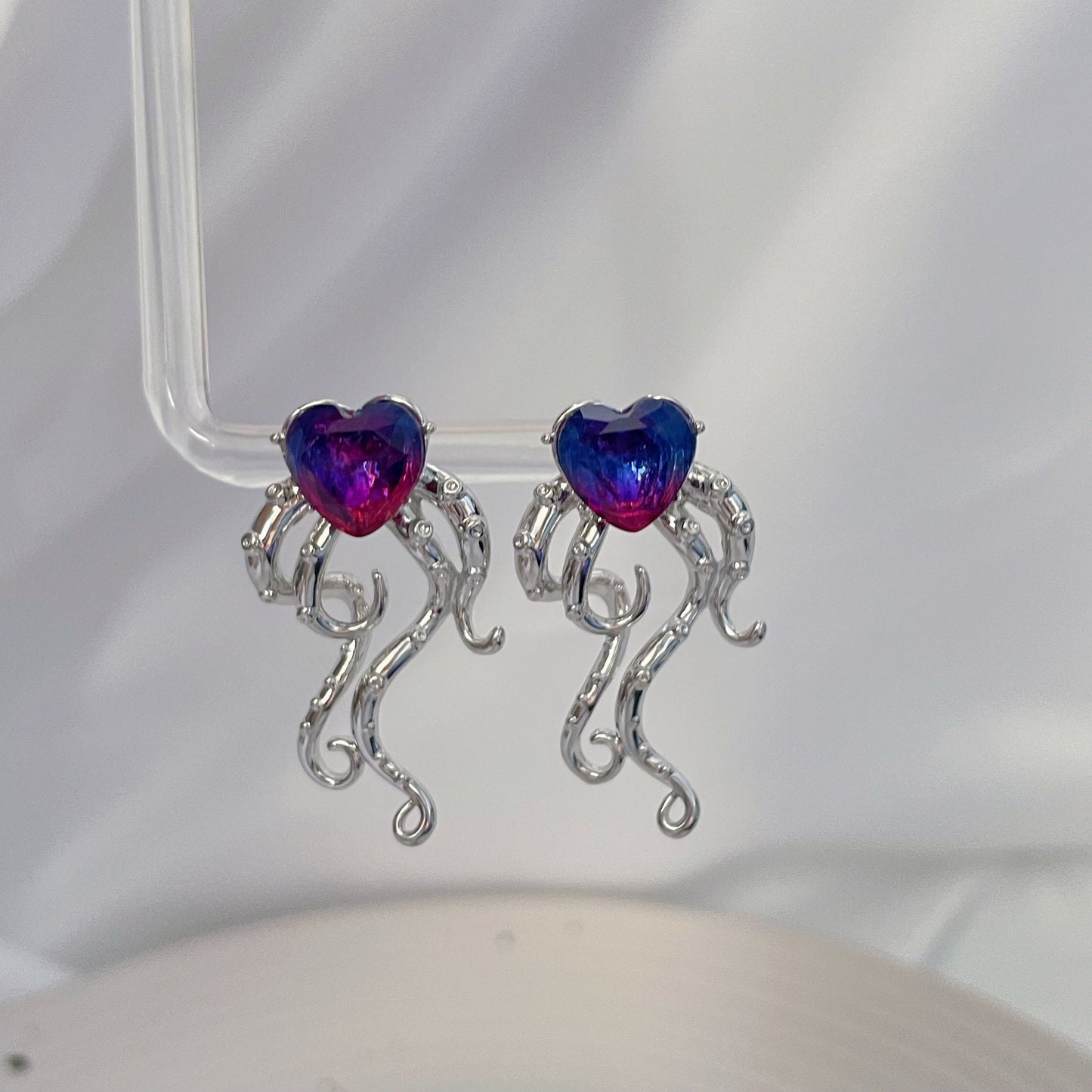 Purple Heart Zircon Earrings