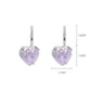 Purple Heart Zircon Necklace， Purple Heart Zircon Earrings