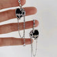 Black Heart Tassel Earrings