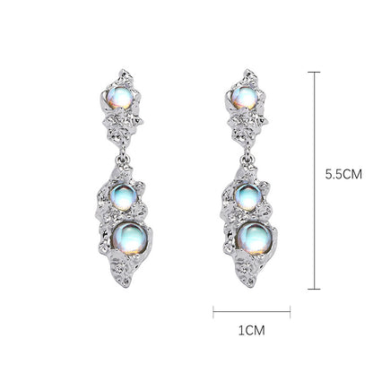 Zircon Earrings Two-color