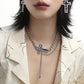 Metal Lava Cross Earring