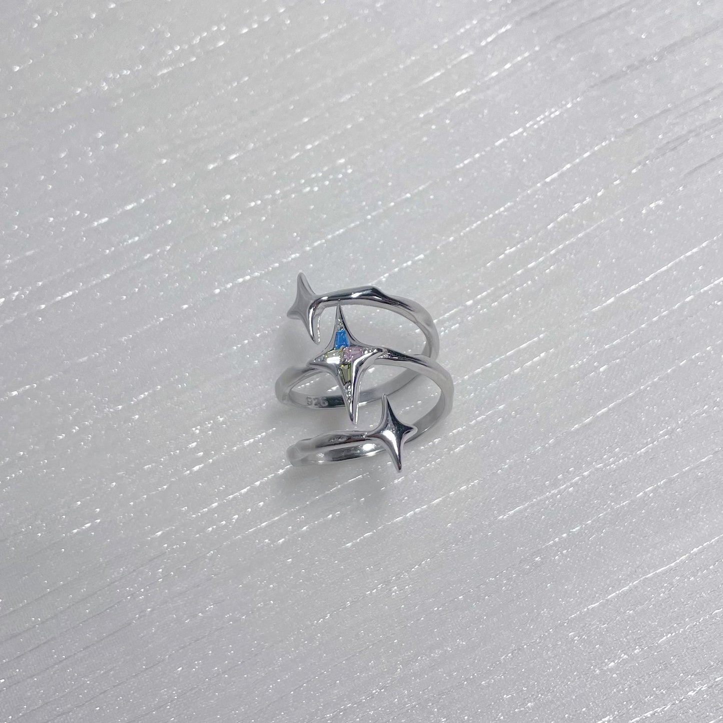 Star Zircon Open Ring