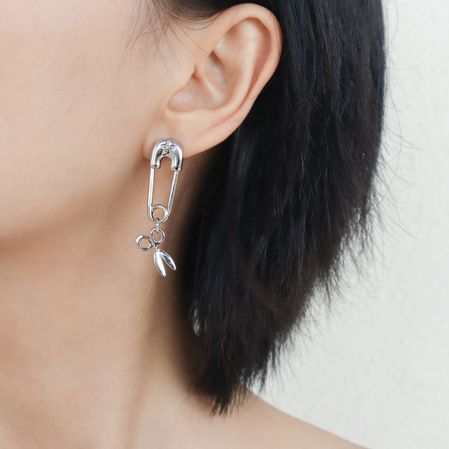 Asymmetric Pin Earrings