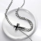 Metal Cross Necklace, Tassel Collarbone Chain