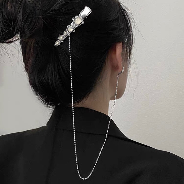 All-in-one Moonstone Hairpin Earrings