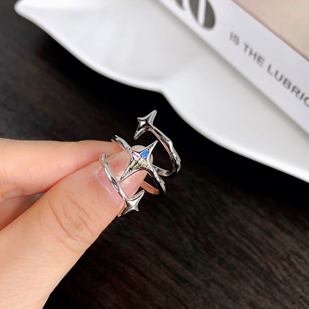 Star Zircon Open Ring