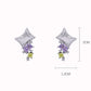 Geometric Colored Zircon Earrings