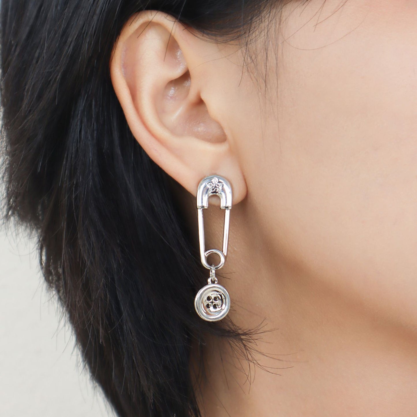 Asymmetric Pin Earrings