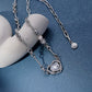 Blue Ice Rock Heart Necklace，Blue Ice Rock Heart Cutout Ring