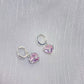 Pink Zircon Love Earrings