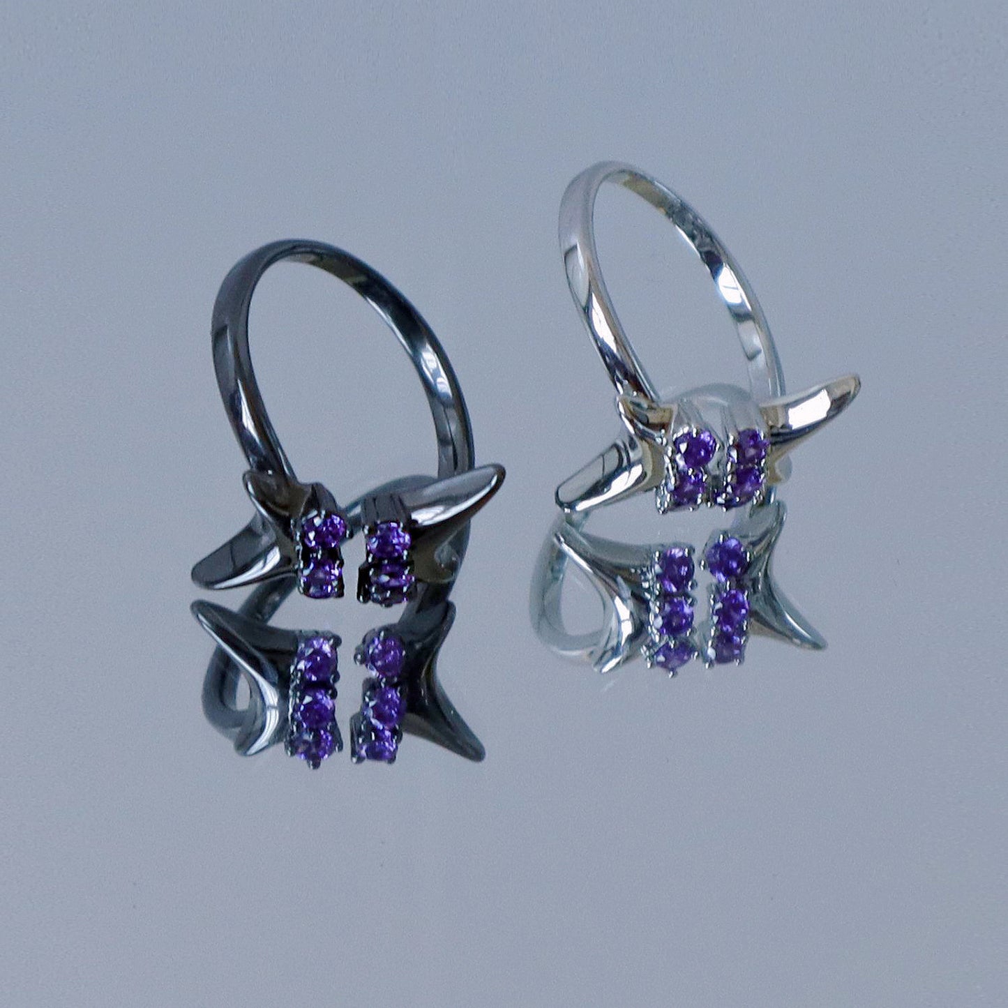 Purple Zircon Star Open Ring