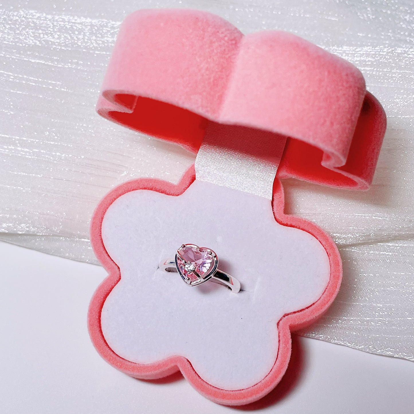 Pink Zircon Love Ring