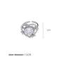 Blue Ice Rock Heart Cutout Ring，Blue Ice Rock Heart Cutout Set
