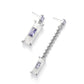 Purple Zircon Tassel Earrings