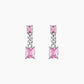 Pink Diamond Bow Pearl Necklace，Pink Zircon Earrings
