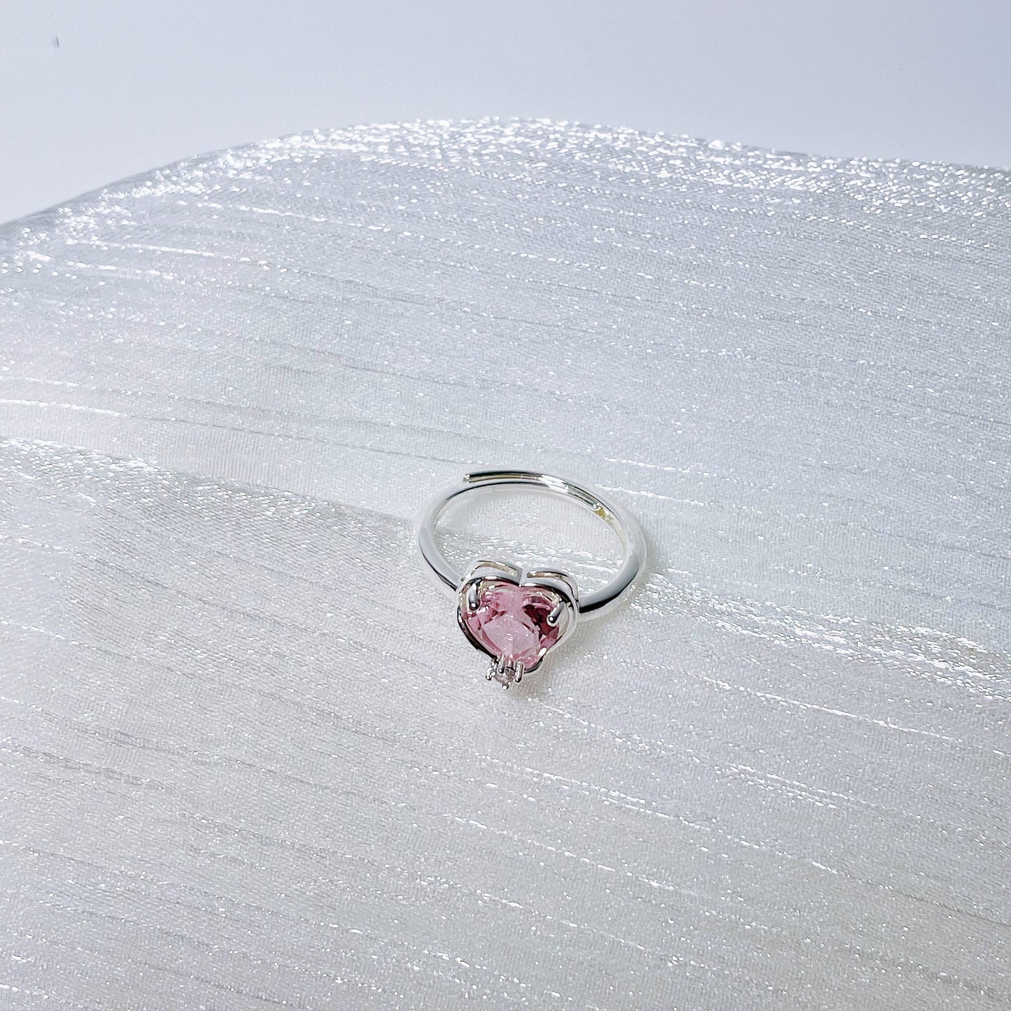 Pink Zircon Love Ring