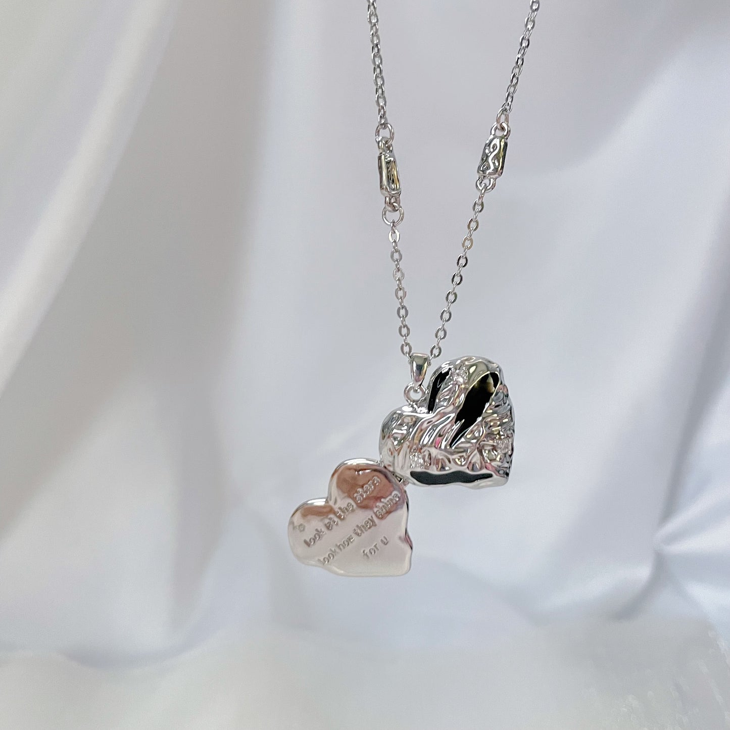 [Confession Heart] Pink Zircon Heart Necklace