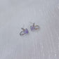 Purple Rabbit Ear Zircon Earrings