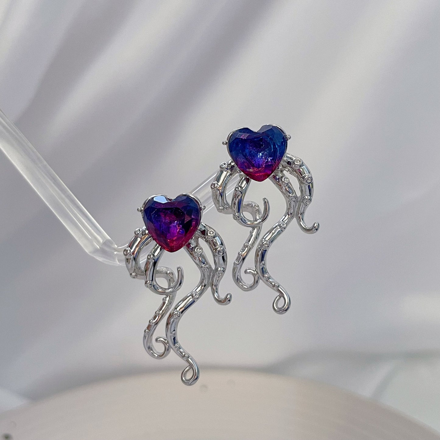 Purple Heart Zircon Earrings