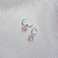 Pink Zircon Love Earrings