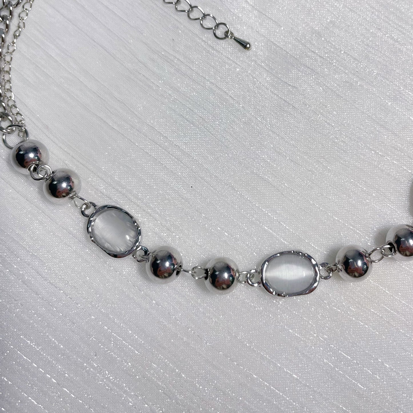 Moonstone Splicing Necklace，Fashion Clavicle Chain