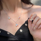 Colored Zircon & Pearl Splicing Zircon Necklace