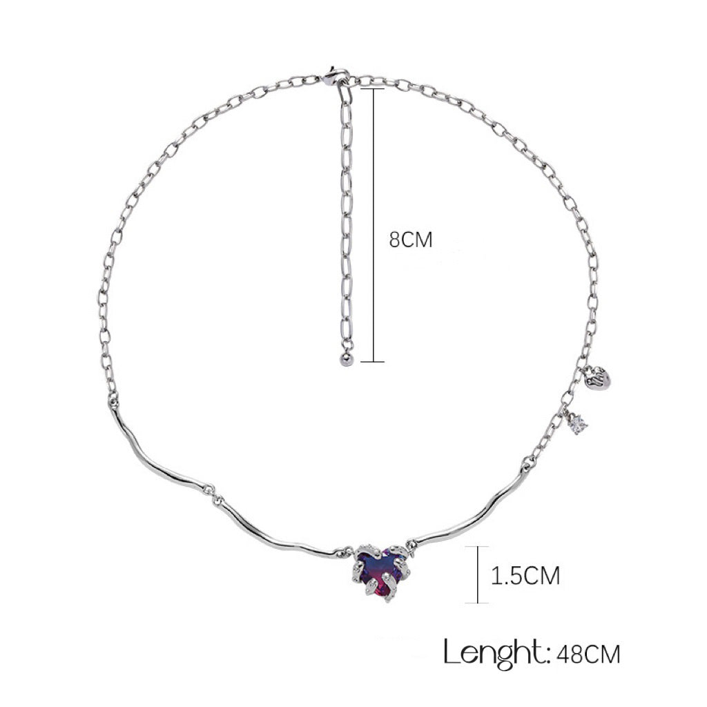 Purple Heart Zircon Necklace