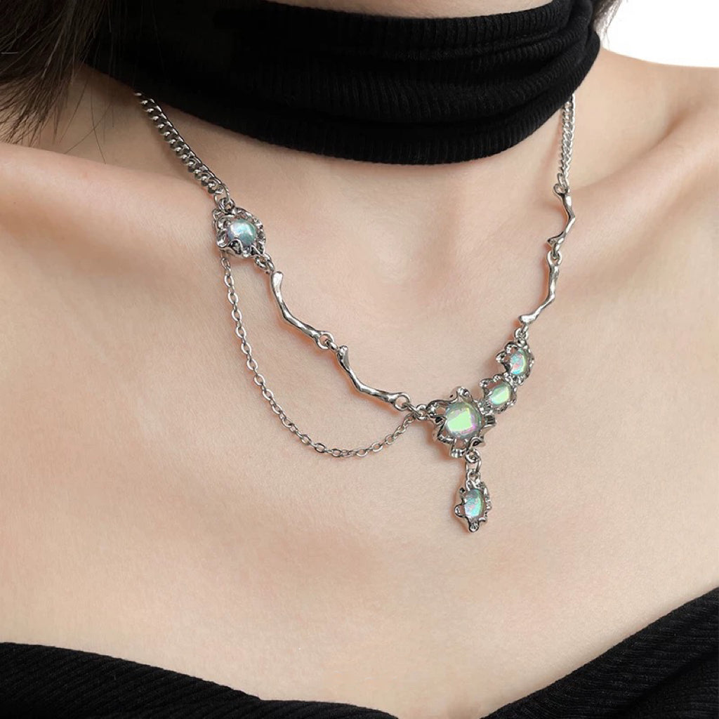 Zircon Irregular Splicing Necklace