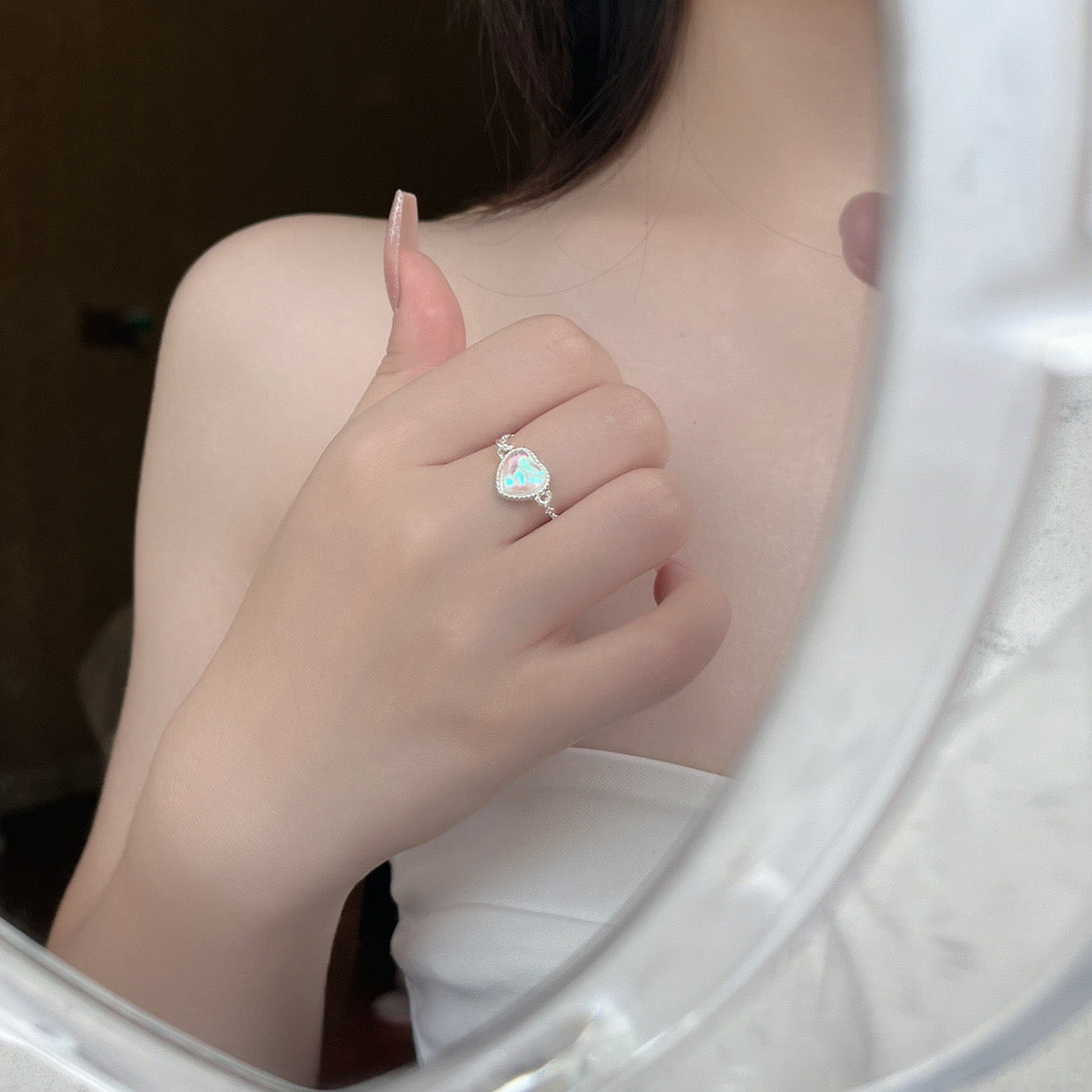 Heart Zircon Ring