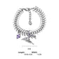 Purple Liquid Metal Butterfly Necklace，Fishbone Butterfly Bracelet