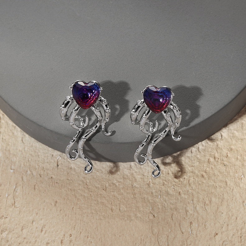 Purple Heart Zircon Earrings