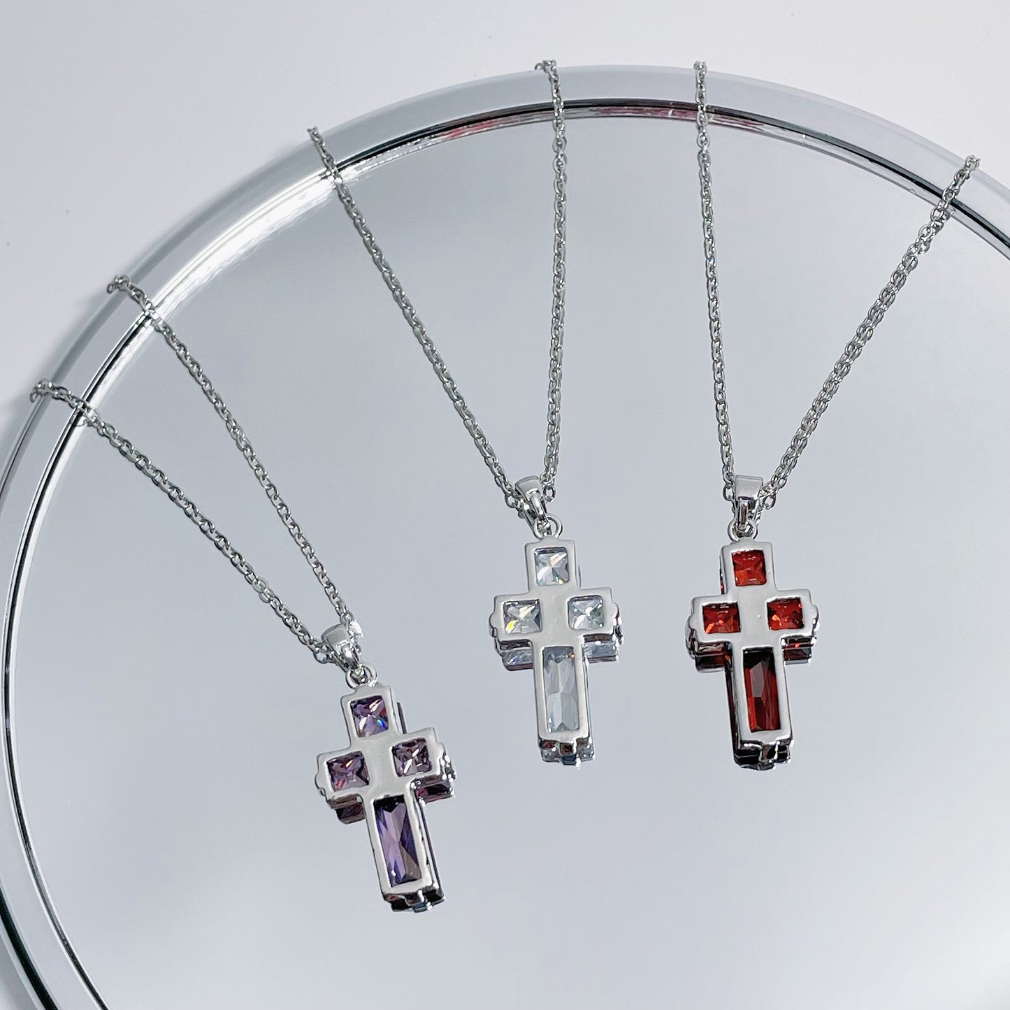 Zircon Cross Necklace