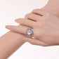 Blue Ice Rock Heart Cutout Ring，Blue Ice Rock Heart Cutout Set