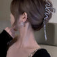 Metal Wind Diamond Wavy Tassel Hair Clip