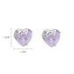 Purple Heart Zircon Necklace， Purple Heart Zircon Earrings