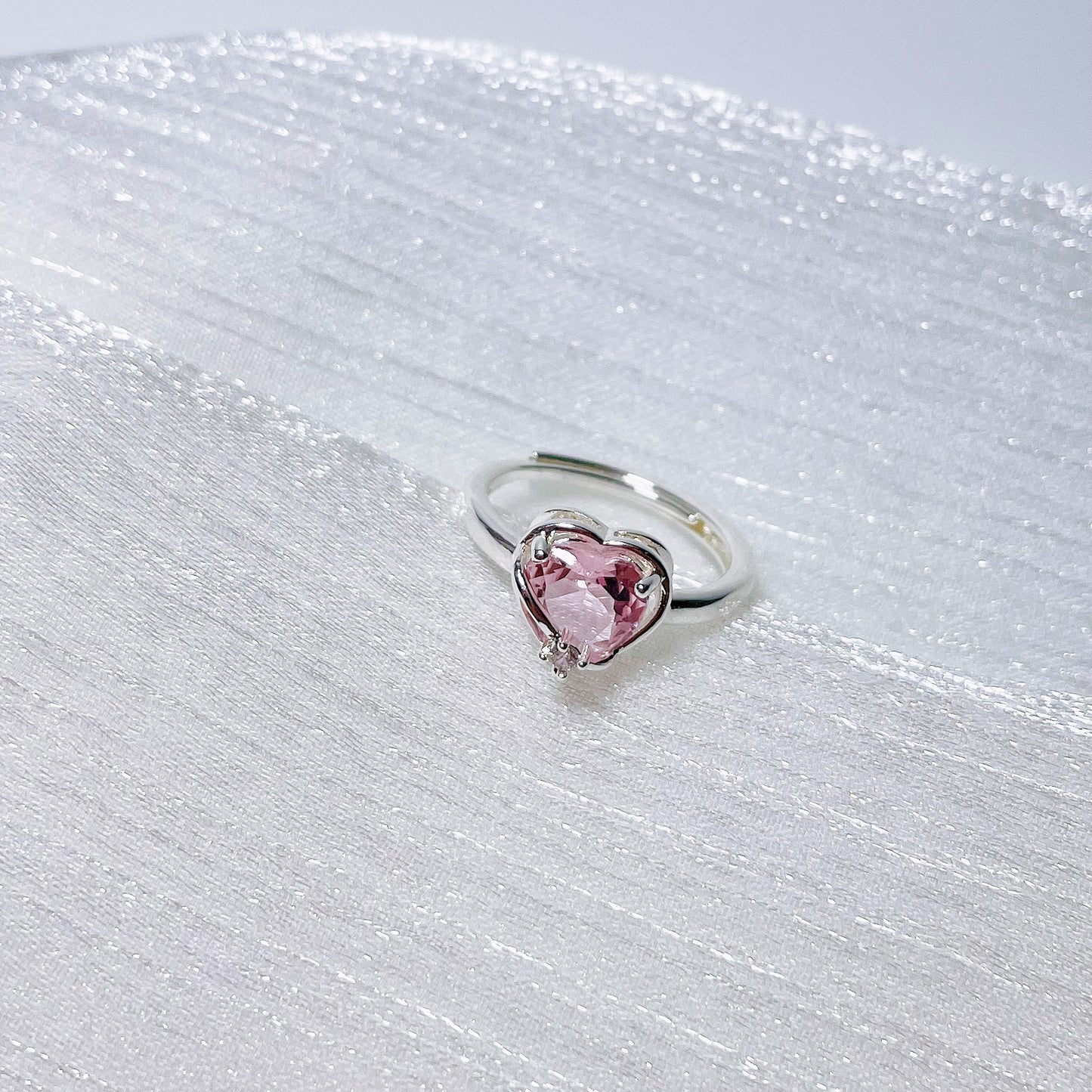 Pink Zircon Love Ring