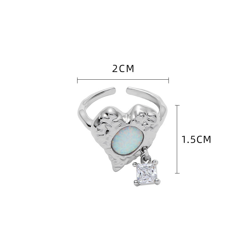 Opal Heart Ring Series