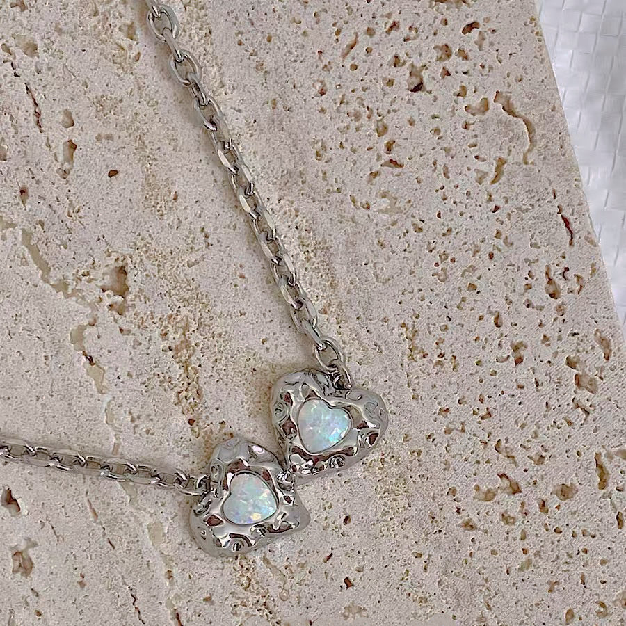 Heart Opal Necklace