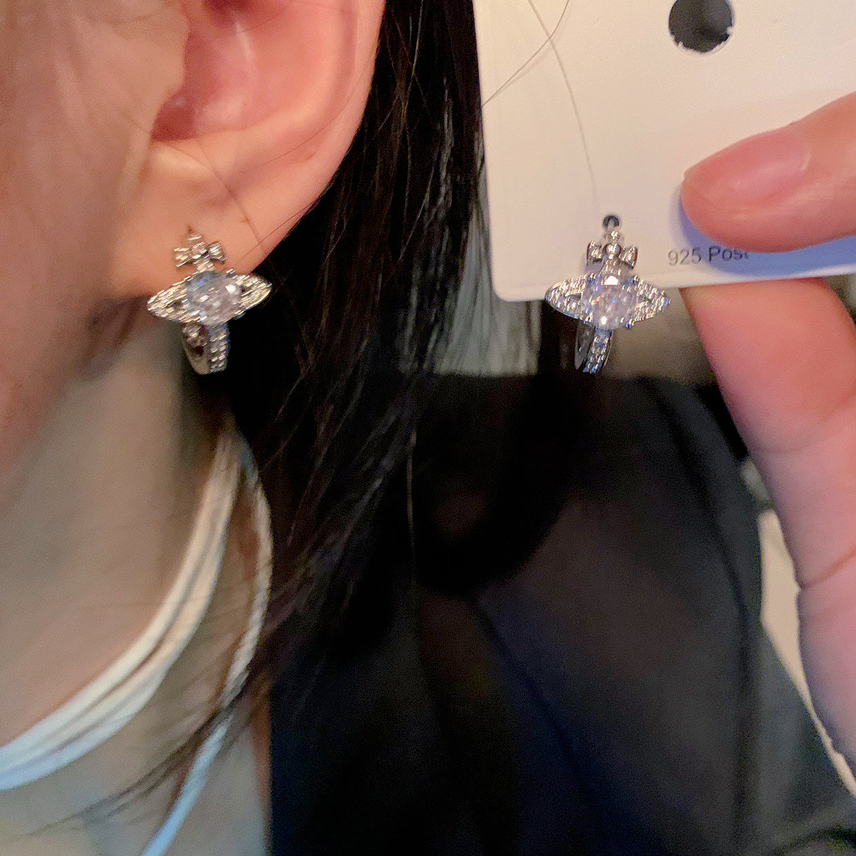 Planet Zircon Series Earrings