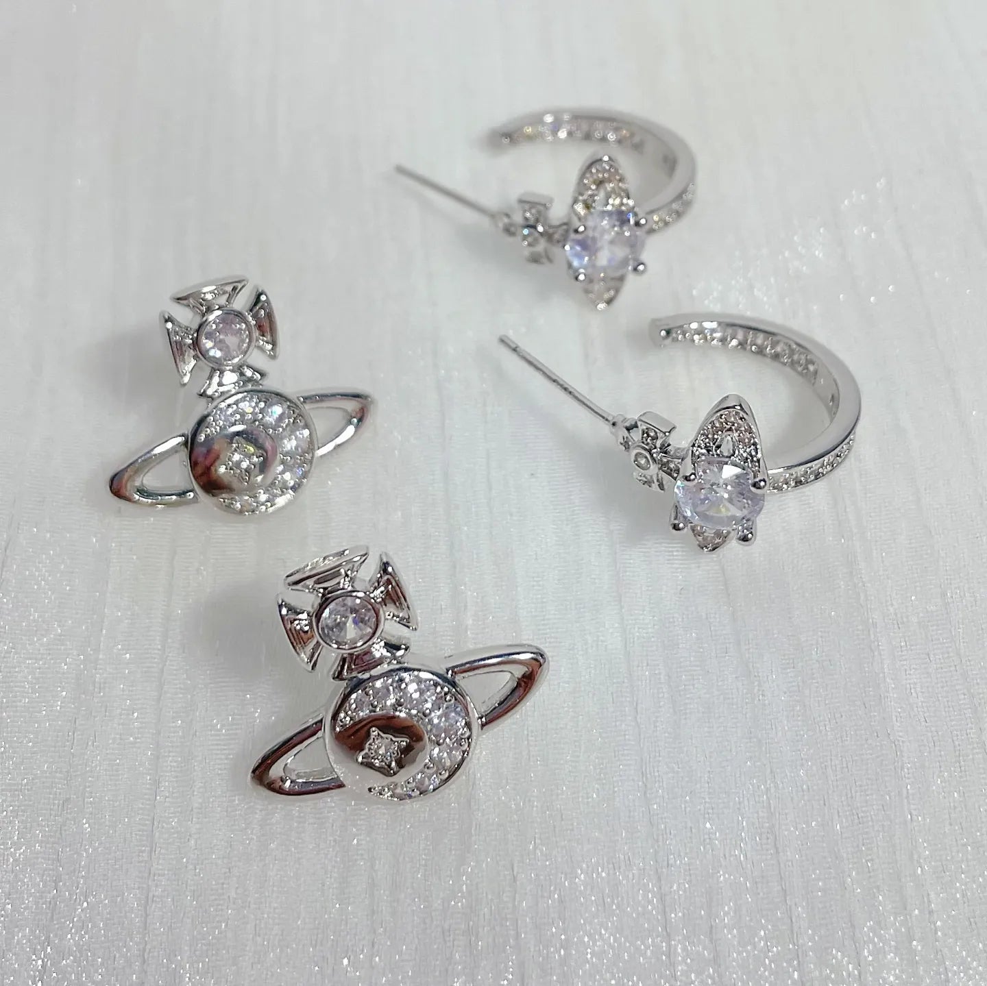 Planet Zircon Series Earrings