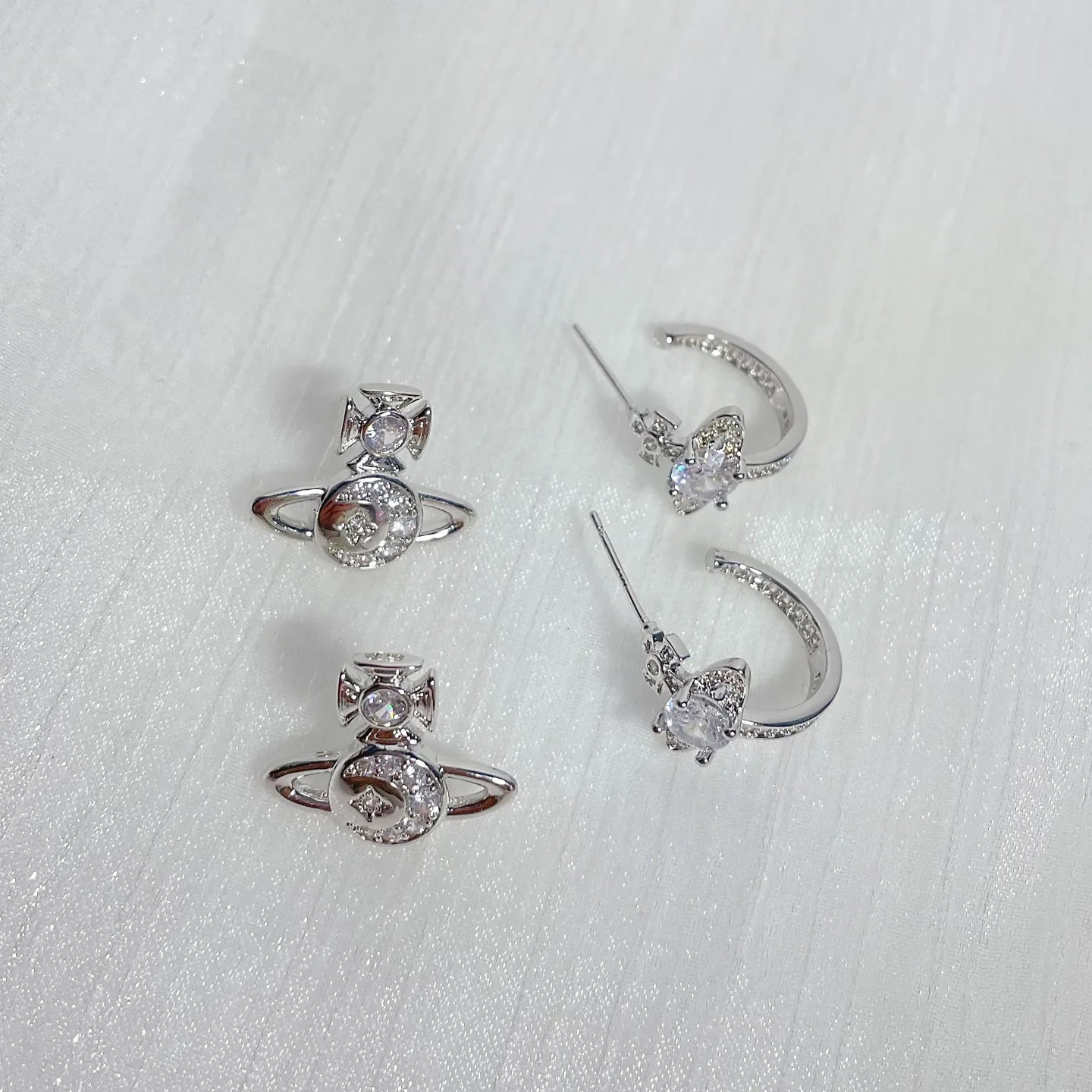 Planet Zircon Series Earrings