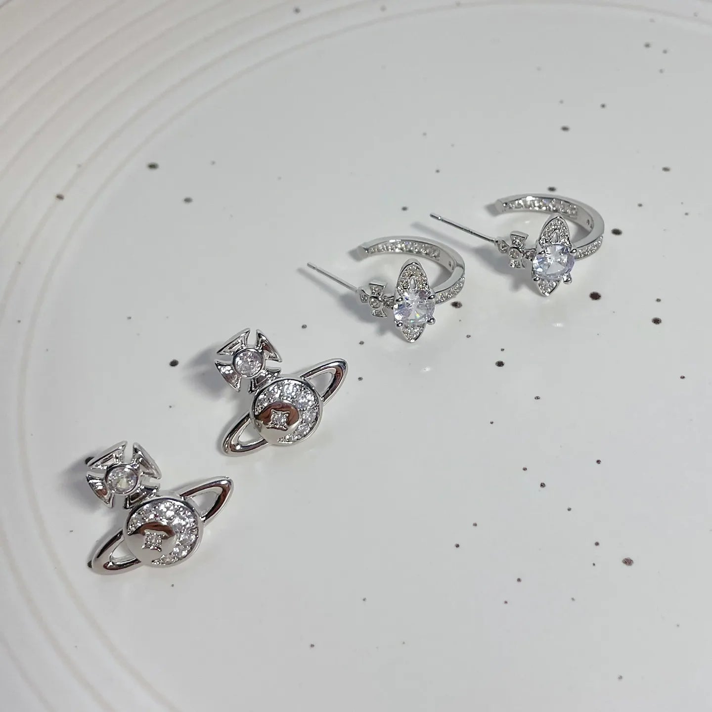 Planet Zircon Series Earrings